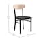 Flash Furniture Black Vinyl Dining Chairs - Natural Wood Backs, PK 2 2-XU-DG6V5BV-NAT-GG - alternate 2